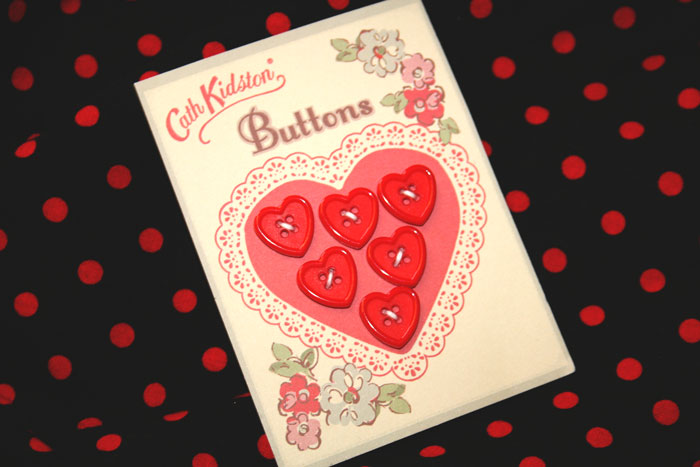 Cath kidston heart buttons
